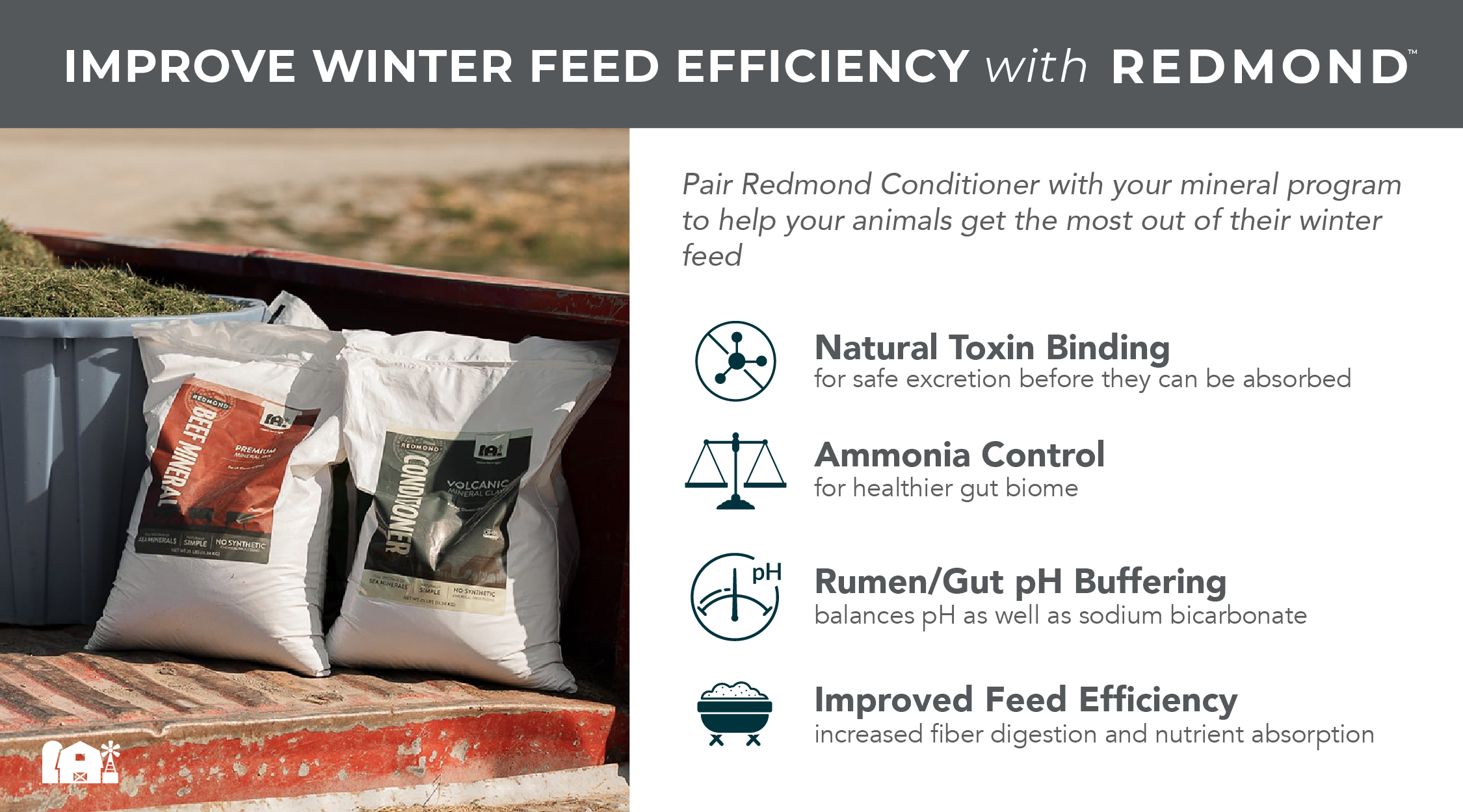 Improve winter feed efficiency in livestock