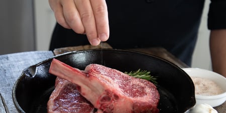 Redmond Real Salt on Steak
